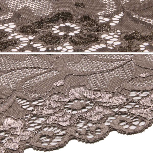 Кружево бельевое эластичное 150 мм / 13.72 м, цв. C072 шиншилла