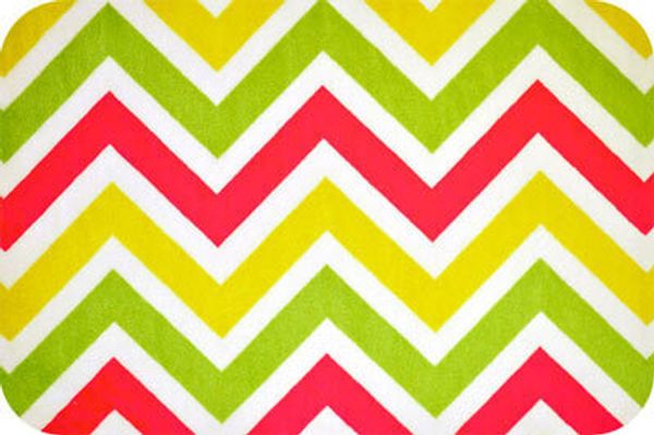 Плюш (ткань) Peppy Chevrons&Zigzags Cuddle 440 г/м², 48х48 см, CP-2800-8 Melon/Jade/Snow