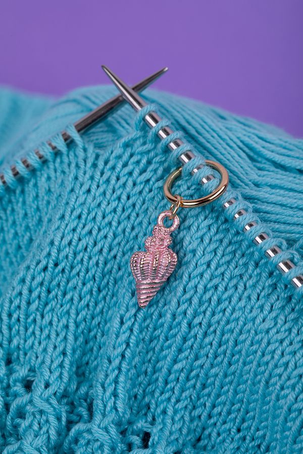 Кольца маркировочные металл, 6 шт, №01 с подвесками море, Gamma MKK-06