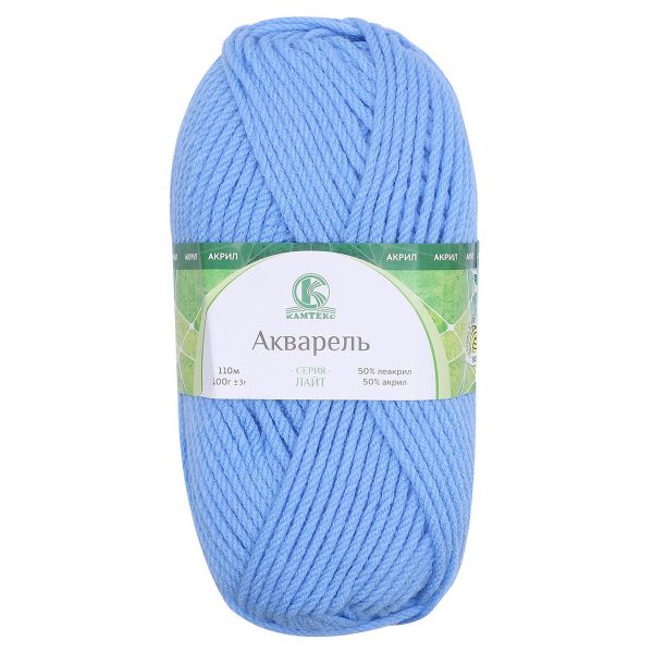 Пряжа Камтекс Акварель / уп.5 мот. по 100 г, 110 м, 015 голубой