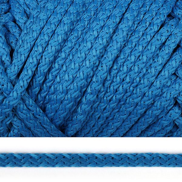 Шнур круглый полиэфир ⌀6.0 мм / 100 метров, с наполнителем, 014 синий