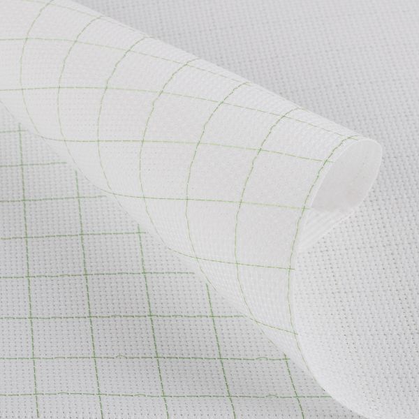 Канва Aida 14 ct, 50х50±2 см, белый в клетку, Gamma