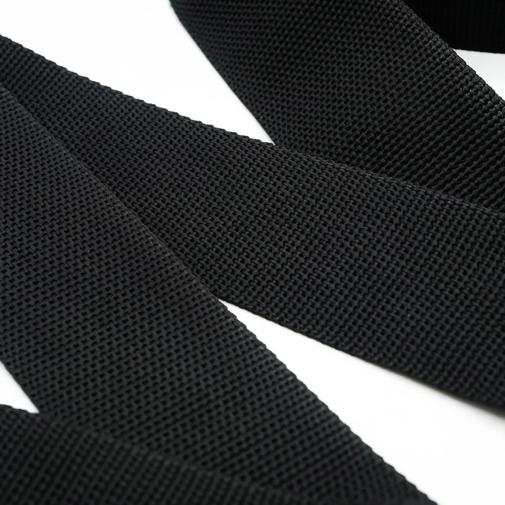 Стропа (ременная лента) 50 мм / 25 метров, толщ. 1.0 мм, [27.5 г/пог.м], 100% п/п, черный, 4150