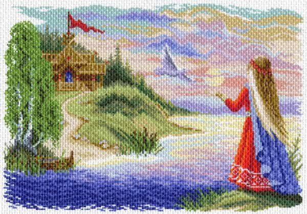 Рисунок для вышивания на канве Матренин Посад арт.37х49 - 1629 Весточка