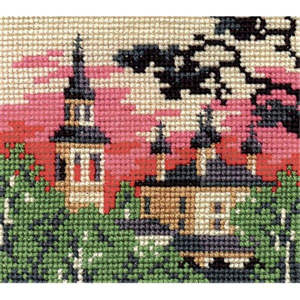 Набор для вышивания нитками РС Студия, Набор для вышивания РC-Студия Пейзаж в овале 15х13 см, S090315