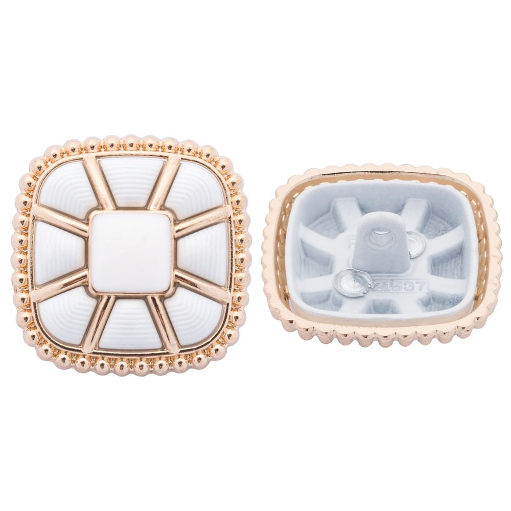 Пуговицы на ножке 36L=23 мм, металл, GD.White (золото-белый), 10 шт, MP07