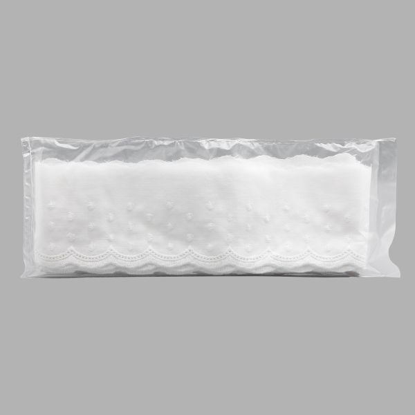 Кружево шитьё х/б 69 мм / 3.4 метра, цвет неотбеленный