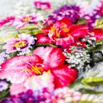 Набор для вышивания нитками Чудесная игла Premium, Яркий дуэт 45х25 см