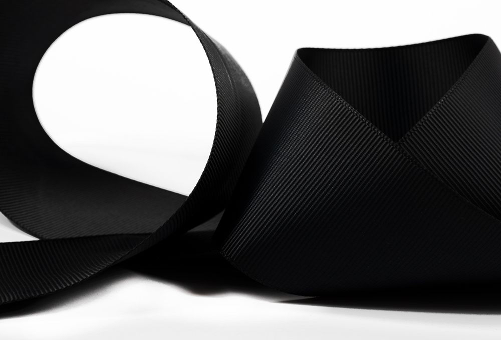 Лента репсовая (в рубчик) 50.0 мм / 25±1 метров, 123 черный, Gamma GR-50