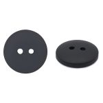 Пуговицы на 2 прокола 22L (14мм), пластик (Black (черный)), CR-K18M, 144 шт