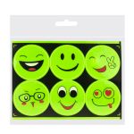 Светоотражающая наклейка смайлы ⌀6.5 см, салатовый