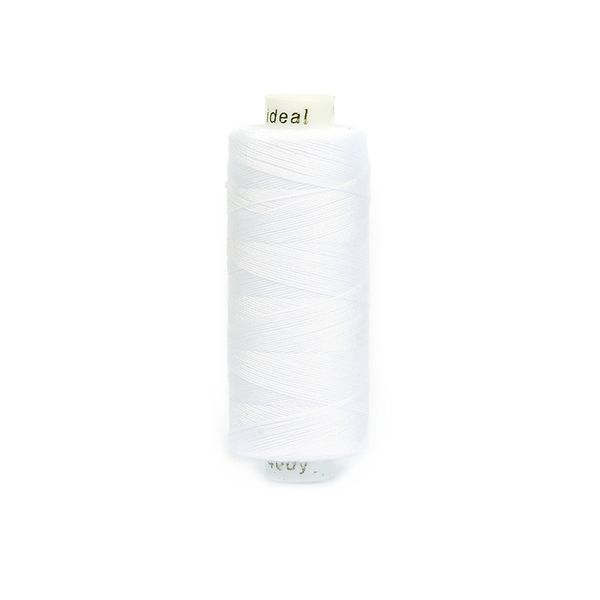 Нитки швейные бытовые Ideal 40/2, 366 м / 10 кат., 001 белый