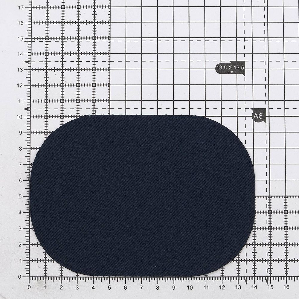 Термозаплатка, ткань, 100x140мм (синий (blue2)), AZ01, 2 шт