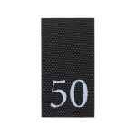 Этикетка-размерник 10х20мм, 100 шт/упак, черный фон/белый шрифт (MN) (50)