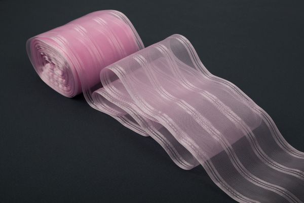 Лента капроновая (органза) для бантов 82-84.0 мм / 25±1 метров, розовый, Gamma 1с90В