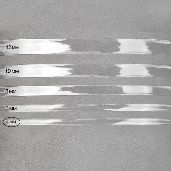 Резинка силиконовая (лента) 3.0 мм / 100 метров, толщ. 0.22.0 мм, матовая, 38008