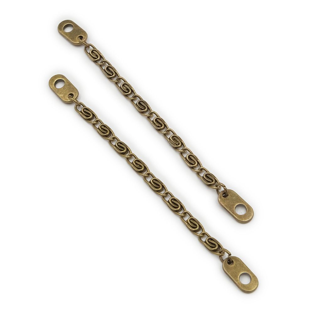 Вешалка-цепочка для одежды 110х5 мм, металл, бронза, 10 шт, ГДЖ1517