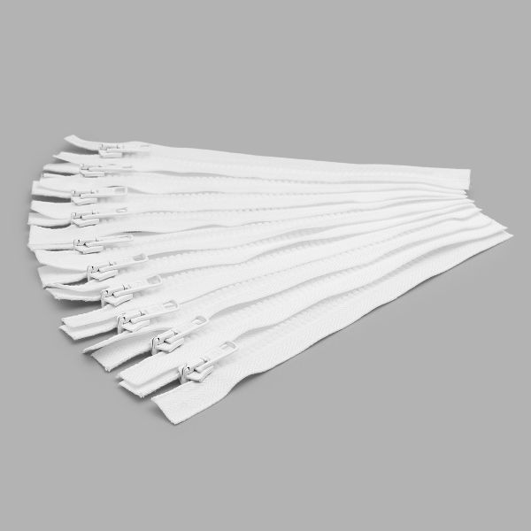 Молния трактор Arta Т6 (6 мм) 1 зам., н/раз., 18 см, цв. 001 белый, уп.10 шт