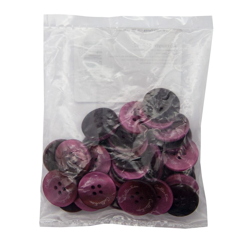 Пуговицы 4 прокола 32L (бордовый), 36 шт