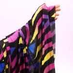 Сетка бельевая эластичная 120 г/м², шир.150 см / 1 метр, T-066, цв.1 цветная полоска /T-066.1.1/