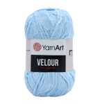 Пряжа YarnArt (ЯрнАрт) Velour / уп.5 мот. по 100 г, 170м, 851 голубой