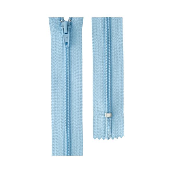 Молния спираль (витая) брючная Т4 (4 мм) 1 зам., н/раз., 18 см, автомат, 178 голубой, G004A Gamma, 10 шт