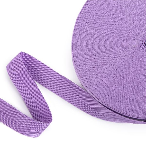 Стропа (ременная лента) 25 мм / 25 метров, толщ. 0.91 мм, [14.4 г/пог.м], 100% п/п, сиреневый, Gamma 3074