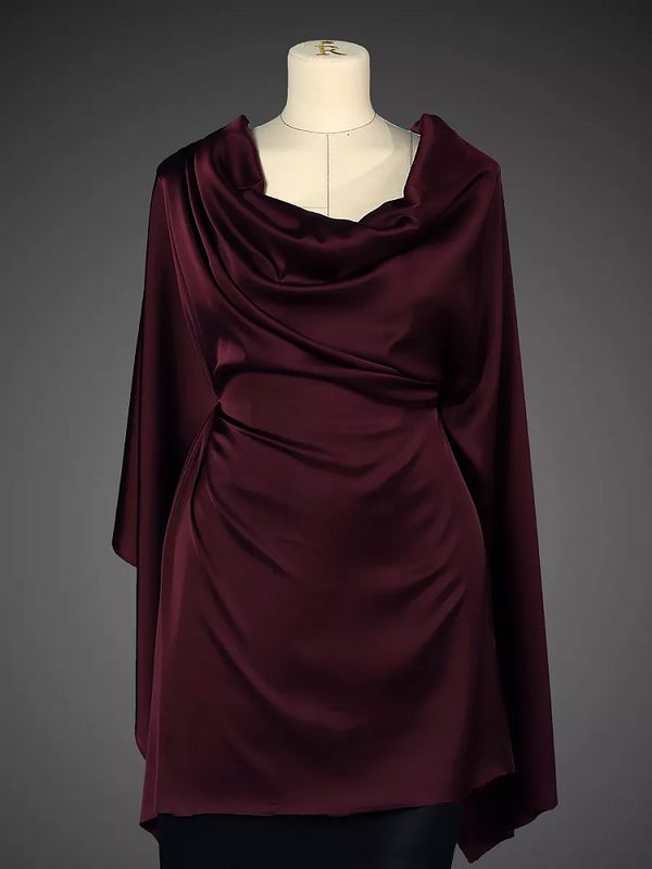 Шелк Армани 90 г/м², 150 см / 2 метра TBYArm-117 цв.117 бордо (сливовое вино)