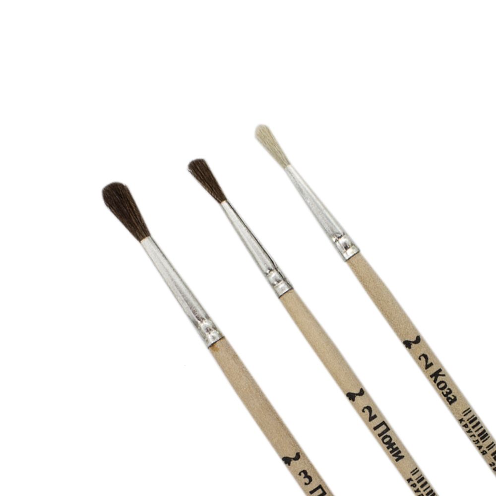 Набор 3 кистей Ноготки