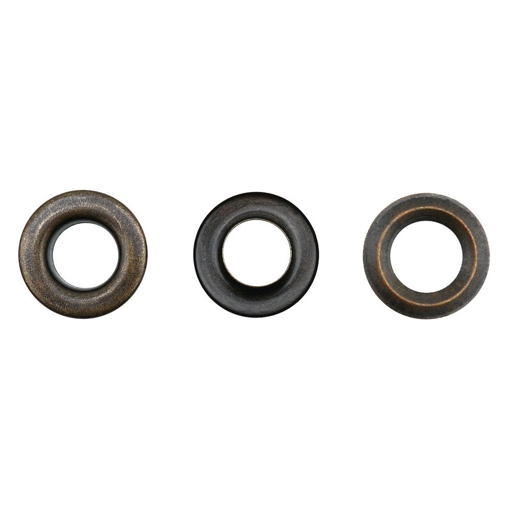 Люверсы металл ⌀13.0 мм (внутр.), №28, сталь, антик, 1000 шт, New Star