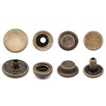 Кнопка Дельта (O-образная) ⌀15/12 мм, ≈720 шт, МЕТАЛЛ, антик, NEW STAR