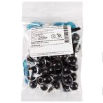 Глаза пластиковые с блестящей вставкой ⌀16 мм, 50 шт, голубой, HobbyBe PGSB-16F