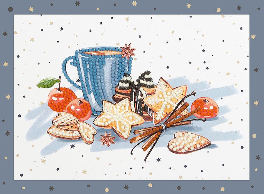 Алмазная (кристальная) мозаика Фрея, Уютное чаепитие, 19,5х14 см