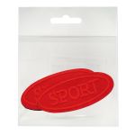 Термоаппликация овал SPORT 75х30мм (Red (красный)), 2 шт, LA557