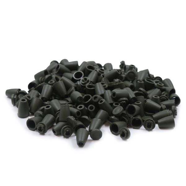 Наконечник для шнура пластик колокол ⌀6/9 мм, 14х11 мм, ПП, 471 хаки, 100 шт