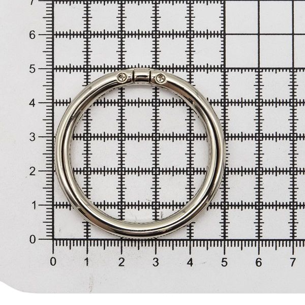 Кольцо разъемное металл на винтах 40 мм (50 мм внешн.), никель, 4 шт, BIG