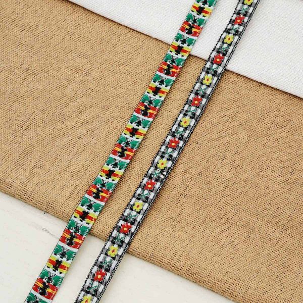 Лента (тесьма) жаккардовая 10.0 мм / 13.72 метра, зеленый, 4039