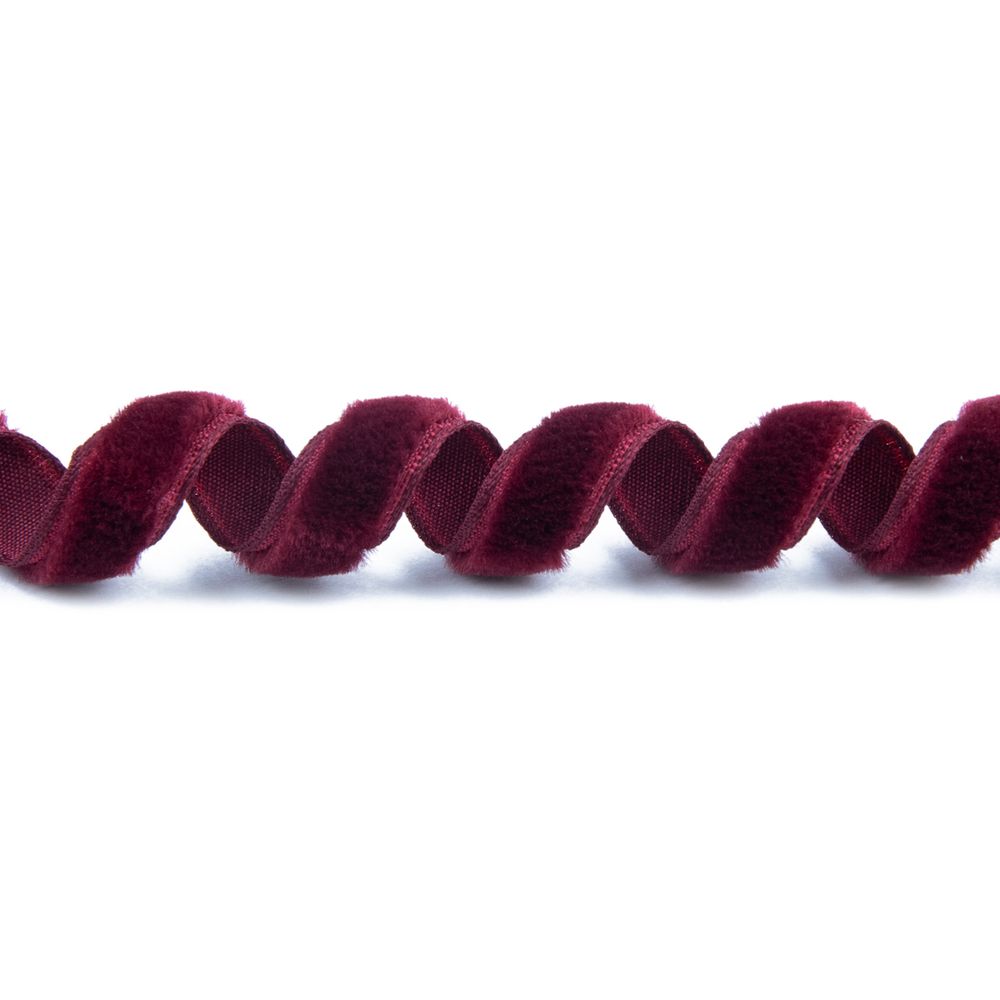 Лента бархатная (тесьма) 9-11.0 мм / 10±0.5 метров, вишневый, Blitz С3574Г17