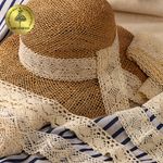 Набор вязаного кружева Kruzhevo №2 цв.молочный (4 дизайна по 2м)