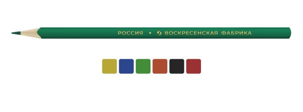 Карандаш (набор) металлик трехгранный заточенный 8х6 цв, ВКФ MP-MCP-1006