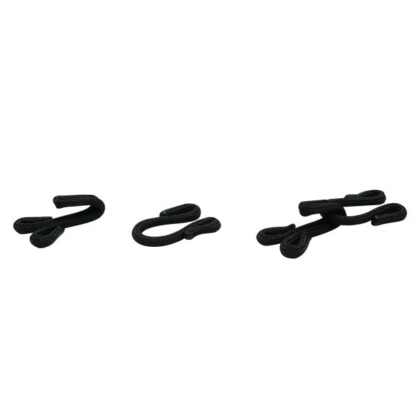 Крючки пришивные в оплетке 18х35 мм, цв.черный, 100 шт