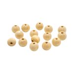 Бусины дерево ⌀10 мм, неокрашенные, отв.3 мм, 15 г, 48±2 шт