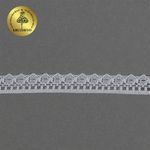 Кружево отделочное в стиле "трикотаж" 10 мм, цв.11 серый, уп. 27,4 м