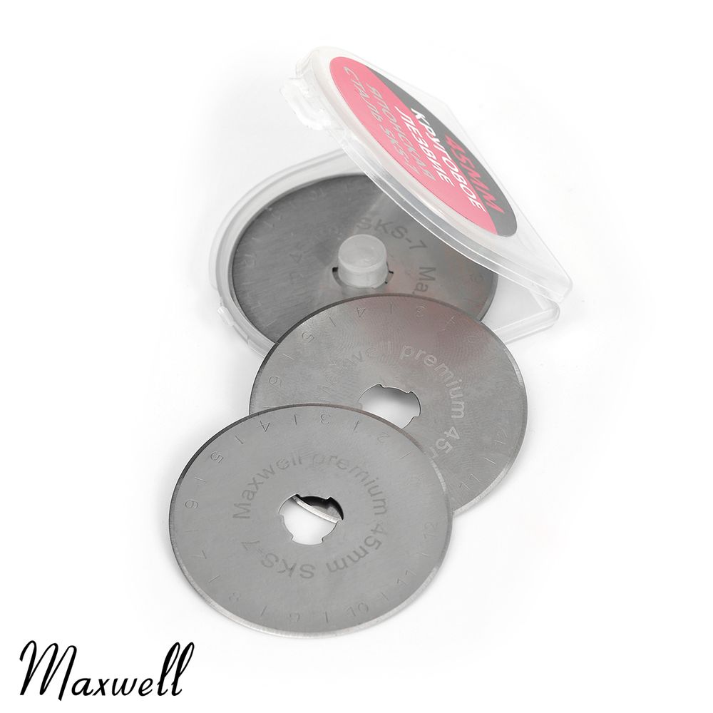 Лезвие для роликового раскройного ножа d45мм Maxwell premium RB-45, 5 шт