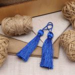 Кисти шторные 70.0 мм, вискоза, цв.234 василек, 5 шт