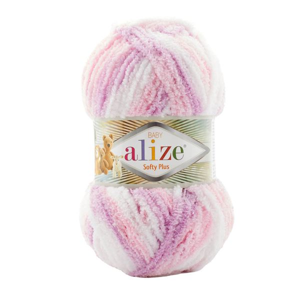 Пряжа Alize (Ализе) Softy Plus / уп.5 мот. по 100 г, 120 м, 6051 секционный