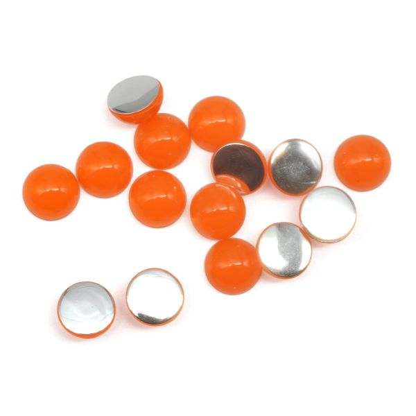 Полубусины пластиковые, желейные, полупрозрачные в цвете, 8мм, 25 штук, Astra&Craft (J25 неоновый оранжевый)