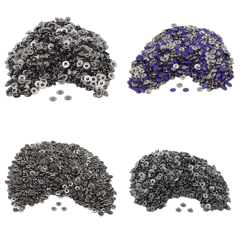 Кнопка Альфа (S-образная) ⌀10.0 мм, ≈1440 шт, МЕТАЛЛ, эмаль, 569 т.синий глянцевый + отв.части чер.никель, ВТ-2, NEW STAR