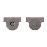 Замок застежка для сумки магнитный 20х17х14мм, 2 шт, LMKZ-003 черный никель