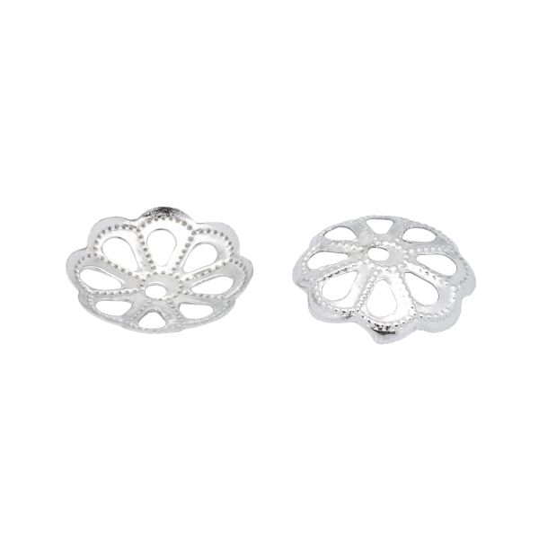 Шапочка для бусин, 12мм 30 шт/упак, Astra&Craft (Никель), 4AR199